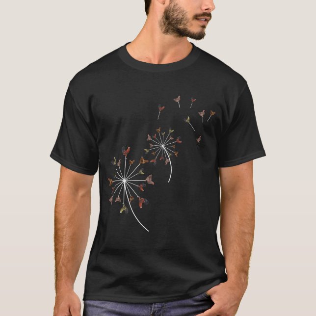 Huhn-Blumen-Löwenzahn-Huhn-Liebhaber-Bauer T-Shirt (Vorderseite)