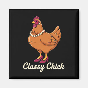 Huhn Cly Chick, ich bin das Huhn in Perlen  Magnet