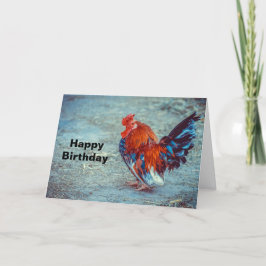 Huhn Colorful Rooster Foto Geburtstag Karte