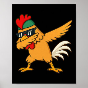 Huhn Dab Meme Tier Tanz Lustige Geschenke Für Männ Poster