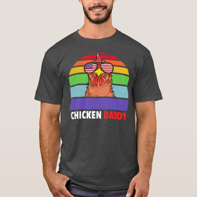 Huhn Daddy Bauer Hühner LGBT LGBTQ Gay Pride T-Shirt (Vorderseite)