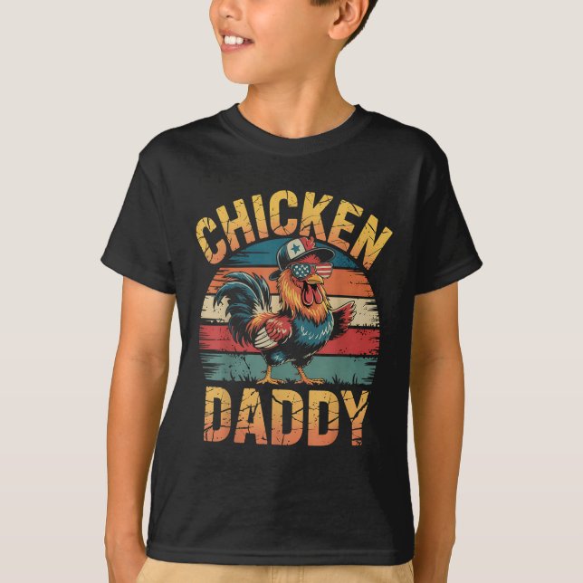 Huhn Daddy Funny Bauer für Männer T-Shirt (Vorderseite)