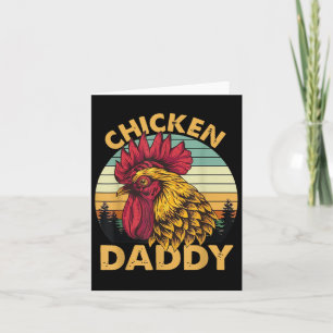 Huhn Daddy Vintag Rooster für Vater Bauer Fauna Karte