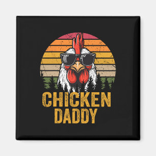 Huhn Daddy Vintag Rooster für Vater Bauer Fauna Magnet