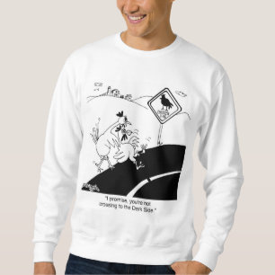 Huhn, das nicht zur weiten Seite kreuzt Sweatshirt