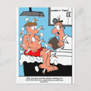 Huhn & Ei Pocken Lustige Geschenke Tees & Sammelar Postkarte