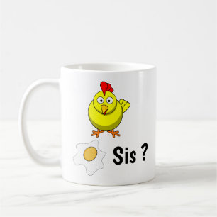 Huhn erkennt Schwester-Ei Kaffeetasse