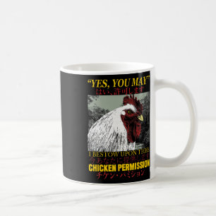 Huhn Erlaubnis Vintage Japanischer Hahn _1 Kaffeetasse