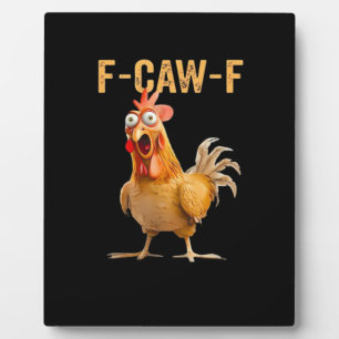Huhn F-Caw-F Lustig Trendig Fotoplatte