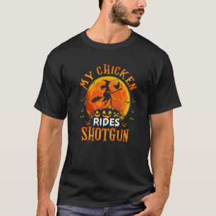 Huhn fährt Schrotflinte Huhn T-Shirt