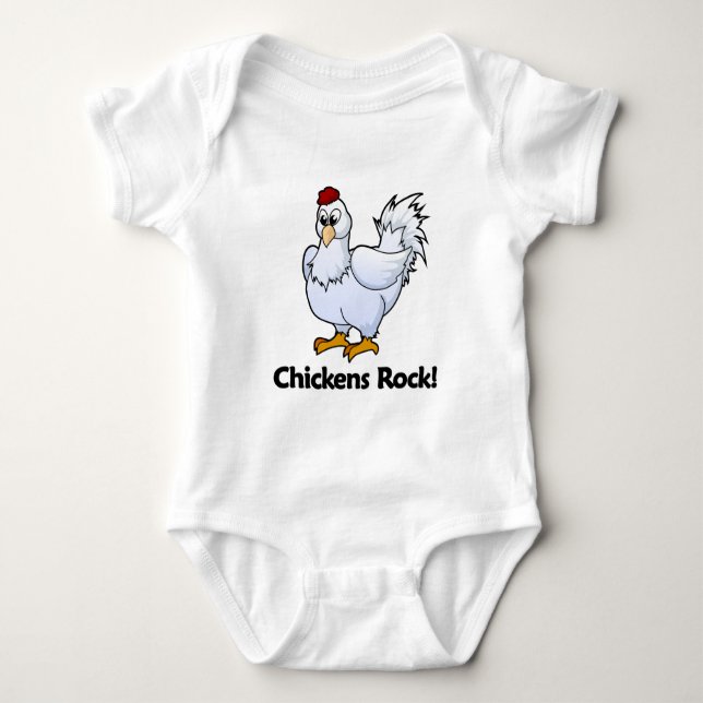 Huhn-Felsen! Baby Strampler (Vorderseite)
