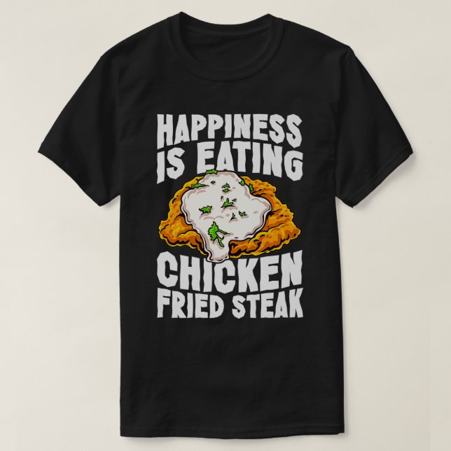 Huhn Friak Steak Comfort Food Funny Huhn weit weg T-Shirt (Design vorne)