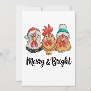 Huhn Fröhlich und Hell Weihnachten Bauernhof Urlau