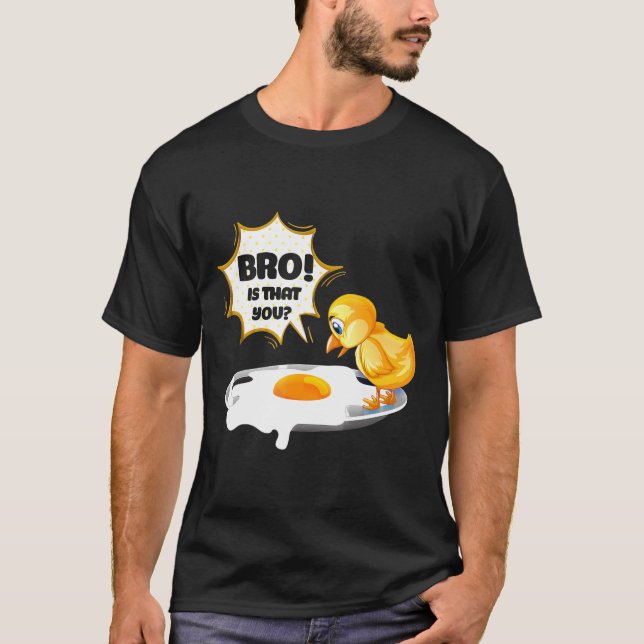 Huhn - Funny Chicken Jocht Ei Brother Familie und T-Shirt (Vorderseite)