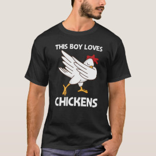 Huhn für Jungen Kinder Geflügel Hahn Ei T-Shirt