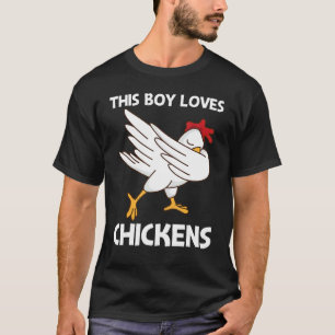 Huhn für Jungen Kinder Geflügel Hahn Ei T-Shirt