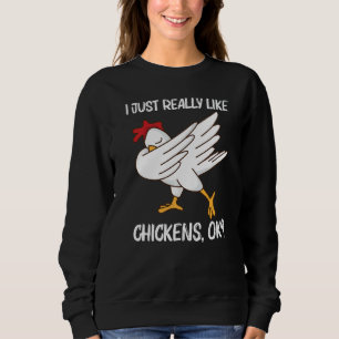 Huhn für Männer Frauen Geflügel Hahn Ei Sweatshirt