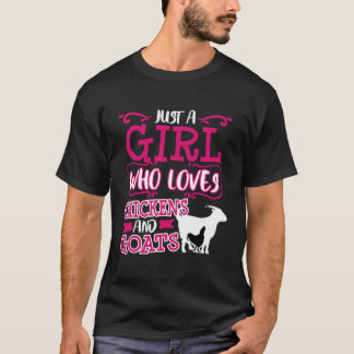 Huhn Goat Mama Just A Girl Funny Bauer Christma T-Shirt