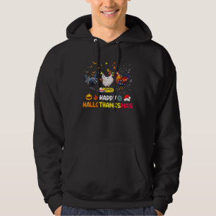 Huhn Halloween Froh HalloDankMas Herbst Als Hoodie