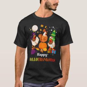 Huhn Halloween Frohe HalloDankeMas Herbst Als T-Shirt
