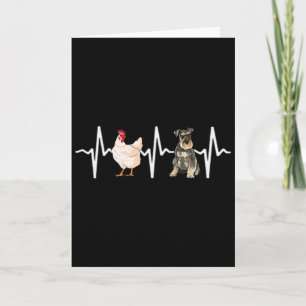 Huhn Huhn Miniaturschnauzer Herzschlag Hund Liebe Karte