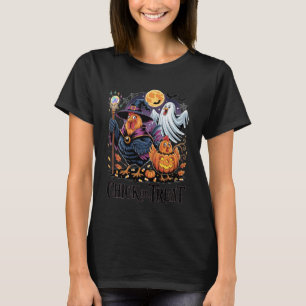Huhn Huhn oder Behandle lustigen Halloween-Kostüm  T-Shirt