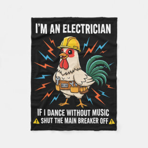 Huhn, ich bin der Elektriker-Hahn, der auslöst Fleecedecke