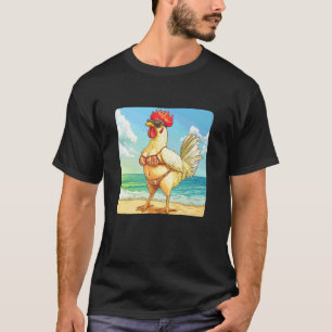 Huhn im Bikini-Schwimmanzug-Kostüm für Jungen und  T-Shirt