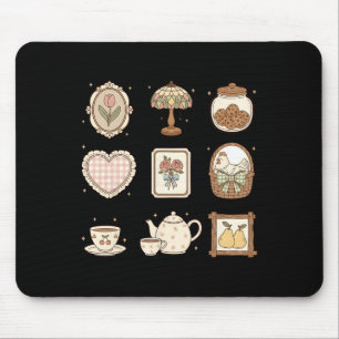 Huhn im Nest, Second-Hand-Oma-Core, Kokette Henne Mousepad