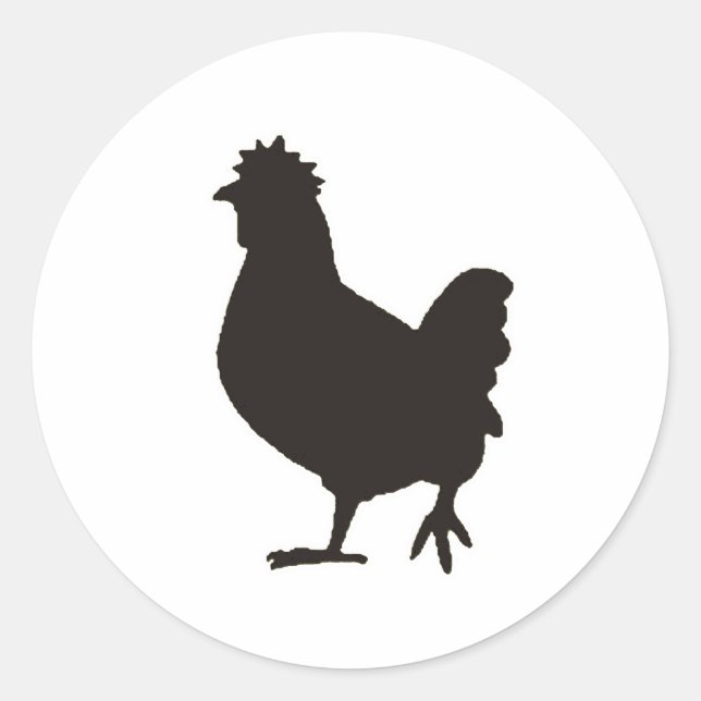 Huhn ist das neue Schwarz Runder Aufkleber (Vorderseite)