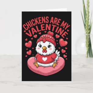 Huhn ist mein Valentinstag Hühnerliebhaber Paar  Karte