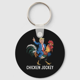Huhn Jockey Trump Lustiges Meme Surrealer Humor T- Schlüsselanhänger
