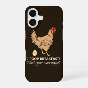Huhn kackt Frühstück Lustiges Design iPhone 16 Hülle