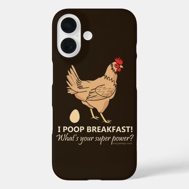 Huhn kackt Frühstücks-lustigen Entwurf Case-Mate iPhone Hülle (Rückseite)