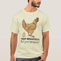Huhn kackt Frühstücks-lustigen Entwurf