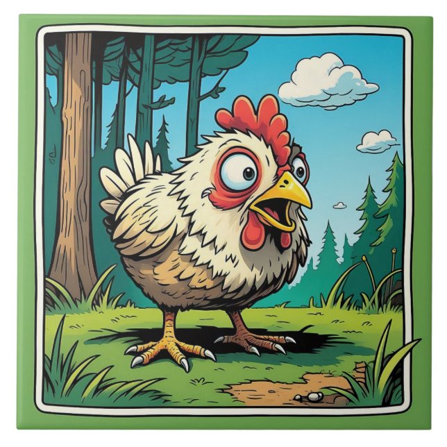 Huhn-Keramikfliese Fliese (Vorderseite)