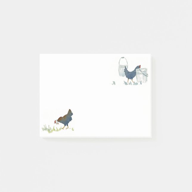 Huhn-Kratzer Post-it Klebezettel (Vorderseite)