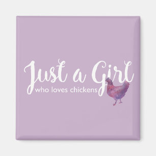 Huhn-Liebe gerade ein Mädchen-Huhn-Magnet Magnet