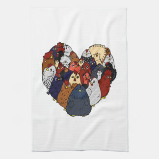 Huhn-Liebe Geschirrtuch