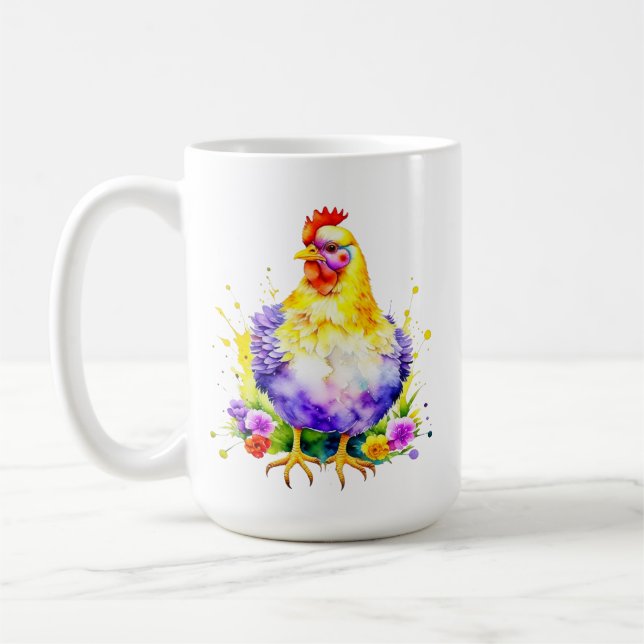 Huhn Lover mit Kaffee gespeist Kaffeetasse (Links)