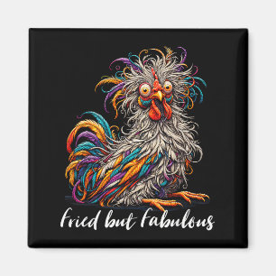 Huhn Lustig Gebraten Aber Fantastisch Grafik Fraue Magnet