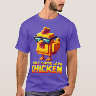 Huhn macht einige Piel-Kunst lustiges Spiel Humor  T-Shirt