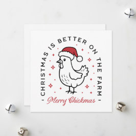 Huhn Merry Weihnachtsbauernland lustige Zitate Feiertagskarte