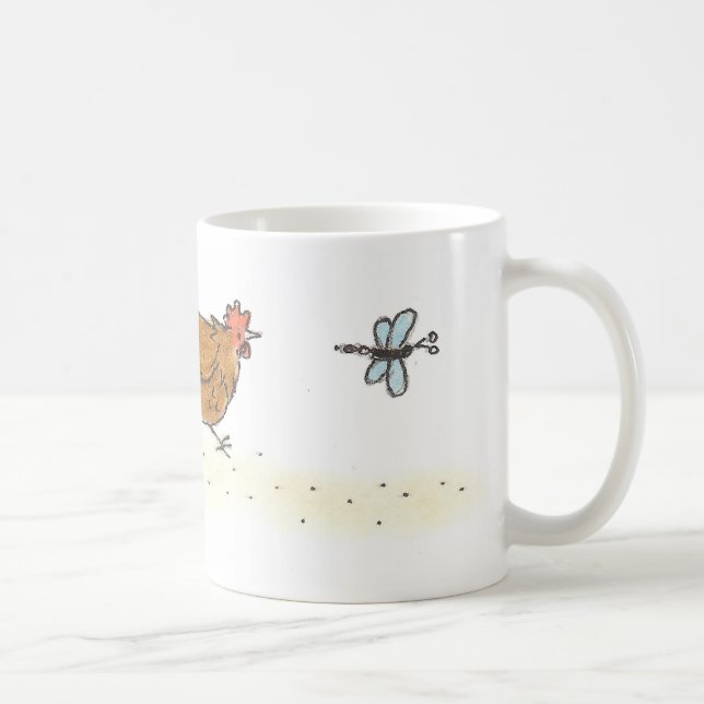 HUHN MIT DRACHE-FLIEGE TASSE (Rechts)