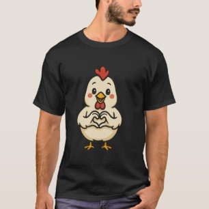 Huhn mit Herz Lustiges Huhn-Motiv mit Herz  T-Shirt