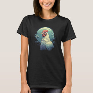 Huhn mit Vollmond-Huhn T-Shirt