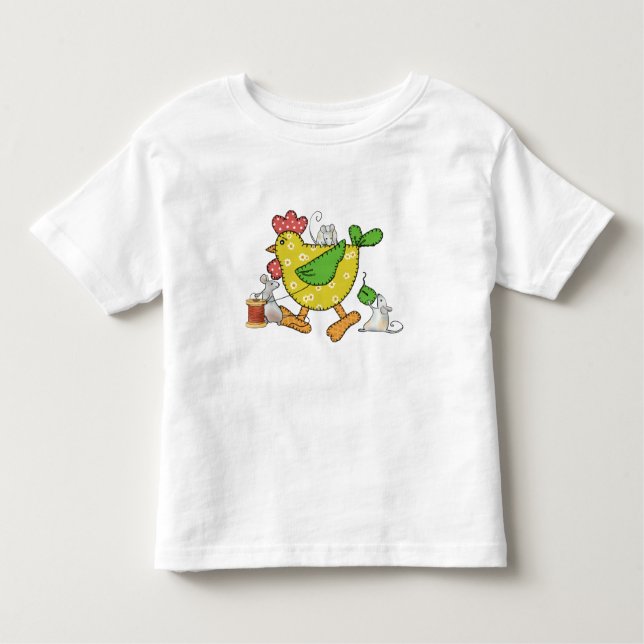 Huhn nähen kleinkind t-shirt (Vorderseite)