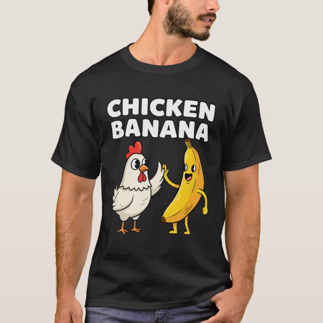 Huhn Nana Highfive Spaß  T-Shirt (Vorderseite)