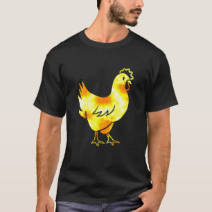 Huhn Orange Retro Vintage Hühnerbesitzer T-Shirt