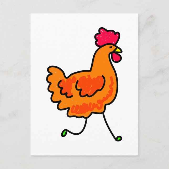 Huhn Postkarte (Vorderseite)